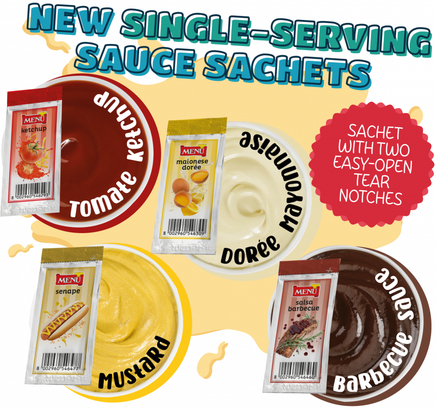 New single-serving sauce sachets