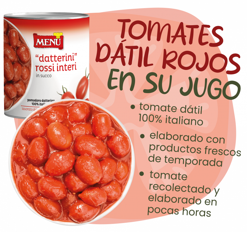 Nuevos Tomates Dátil Rojos En Su Jugo