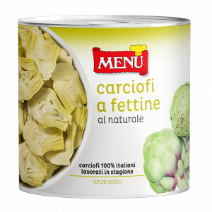 Carciofi a fettine al naturale (Alcachofas laminadas al natural) Lata de 2550 g p. n.