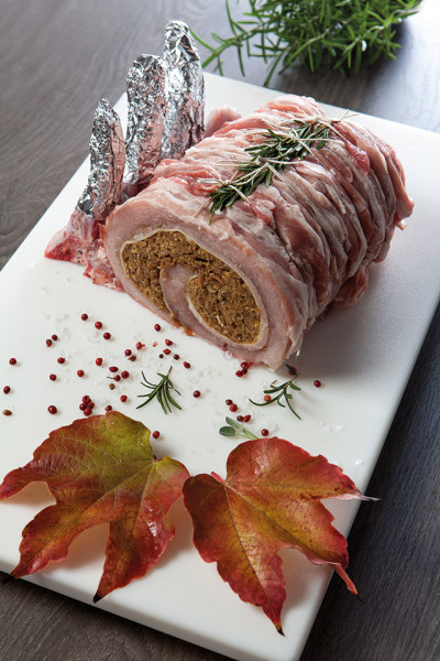 COSTILLAR DE CERDO RELLENO DE CASTAÑAS