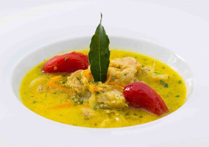 Grouper and saffron stew