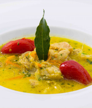 Grouper and saffron stew