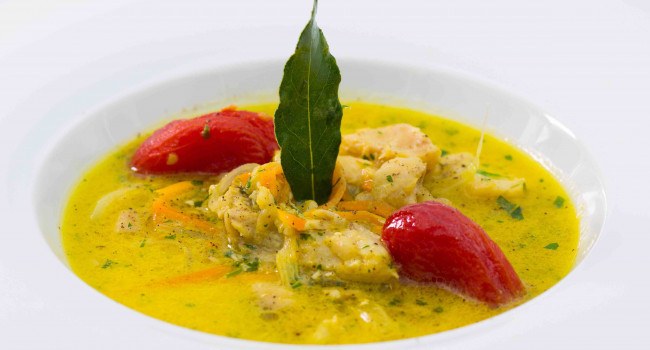 Grouper and saffron stew