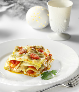 LASAGNETTE CON PORCINI E PESTO ALLA GENOVESE