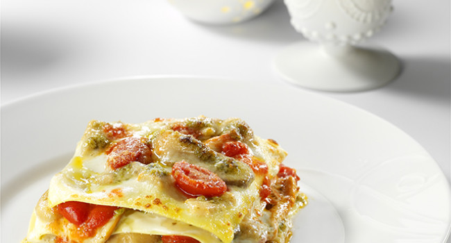 LASAGNETTE CON PORCINI E PESTO ALLA GENOVESE