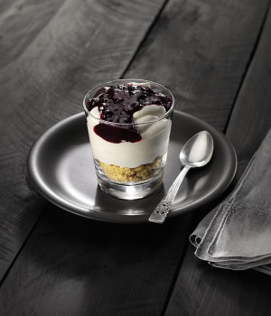 Mousse allo yogurt e mirtilli