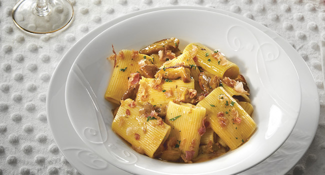 PACCHERI ALLA CARBONARA DI BADIUS