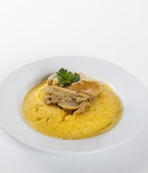 Polenta con funghi porcini