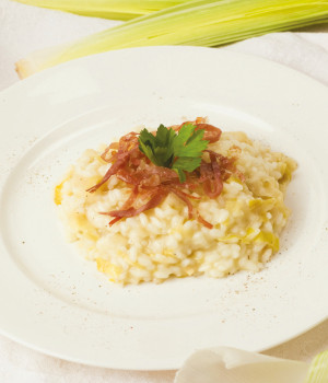 Risotto with leeks