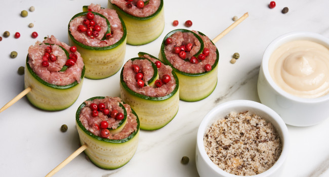 SPIEDINI DI ZUCCHINE E VITELLO